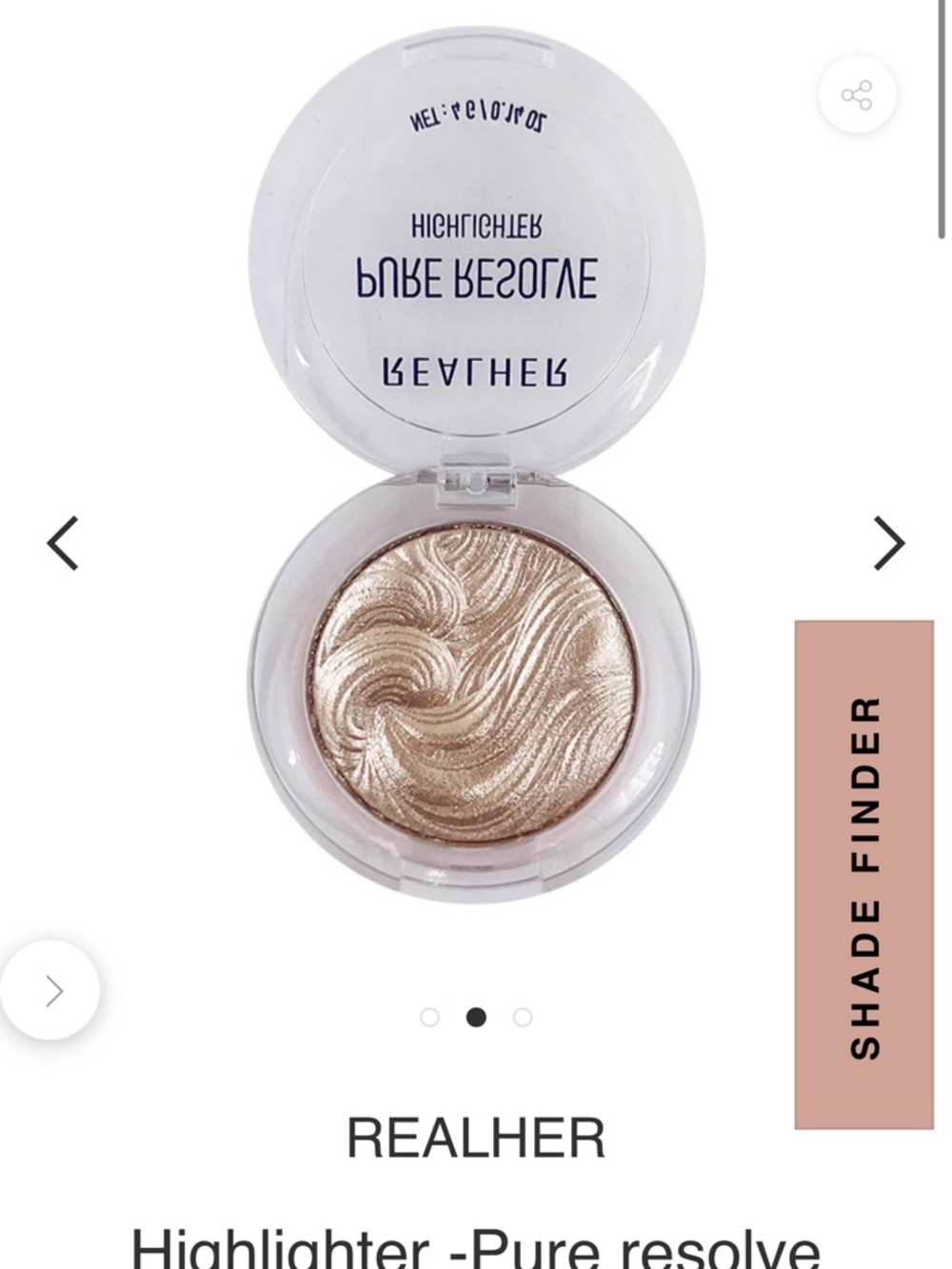 RealHer Highlighter - Radiant Shimmer Champagne Gold